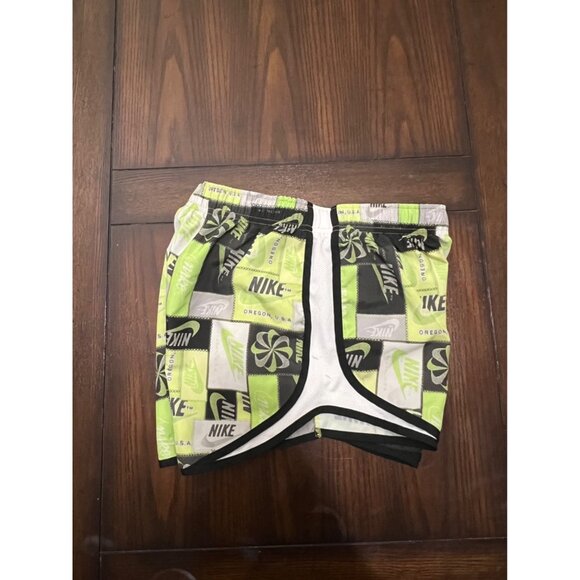Nike Athletic Running Shorts Green Black Logo Lined Activewear Athleisure Small - Picture 7 of 10